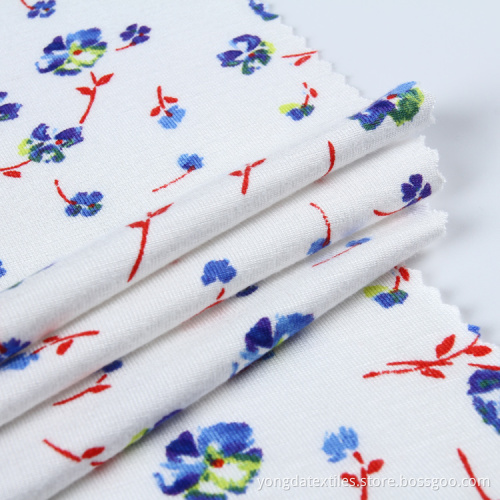 Custom Knitted Jersey Mini Flower Textile Printing Fabric